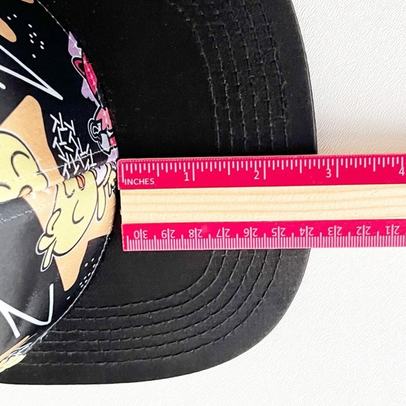 Five Nights at Freddy's Baseball Cap Satin Multi Print Adjustable Black Brim - Picture 10 of 10